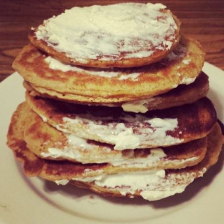 Cinnabun Pancakes with Cream Cheese Frosting!